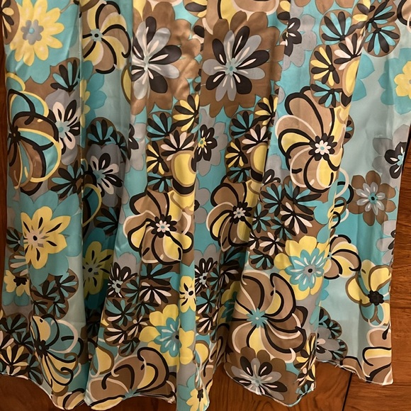 Laundry By Shelli Segal Blue and Yellow Floral Empire Waist Dress - Picture 8 of 8